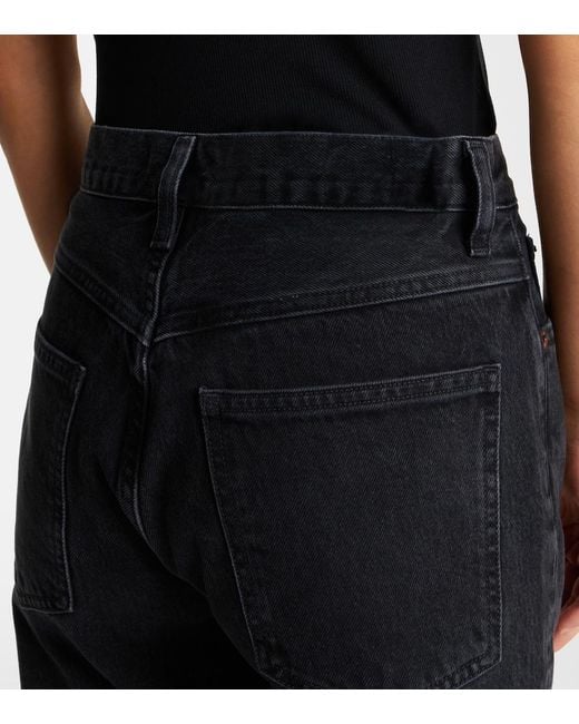 Agolde Blue Leena Mid-Rise Flared Jeans