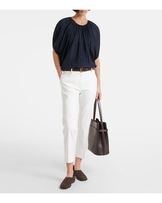 Joseph White Bing Court Cotton-Blend Gabardine Chinos