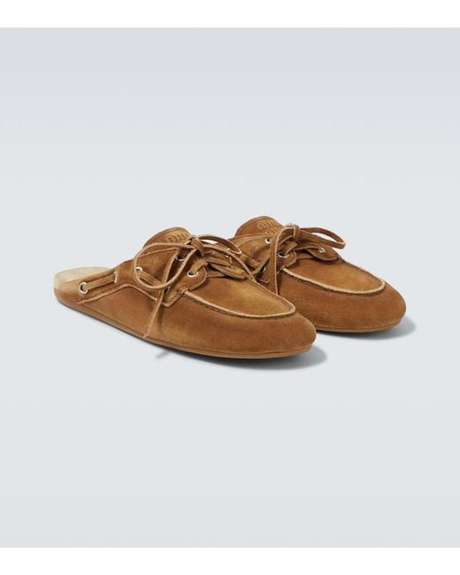 Miu Miu Brown Suede Mules for men