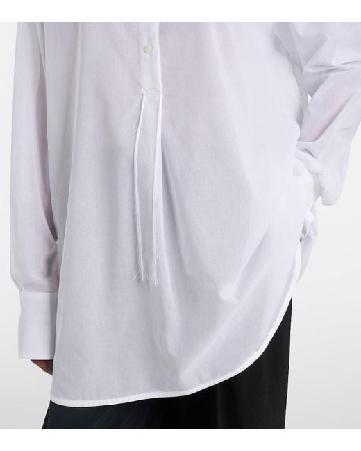 Totême  White Oversized Cotton Voile Shirt