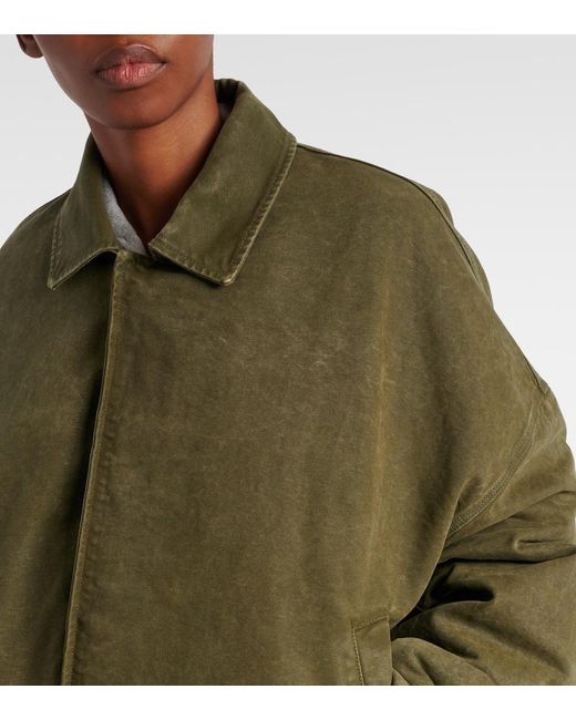 J.W. Anderson Green Oversized Cotton Bomber Jacket