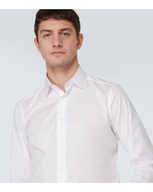 Chemise en coton Zegna pour homme en coloris White
