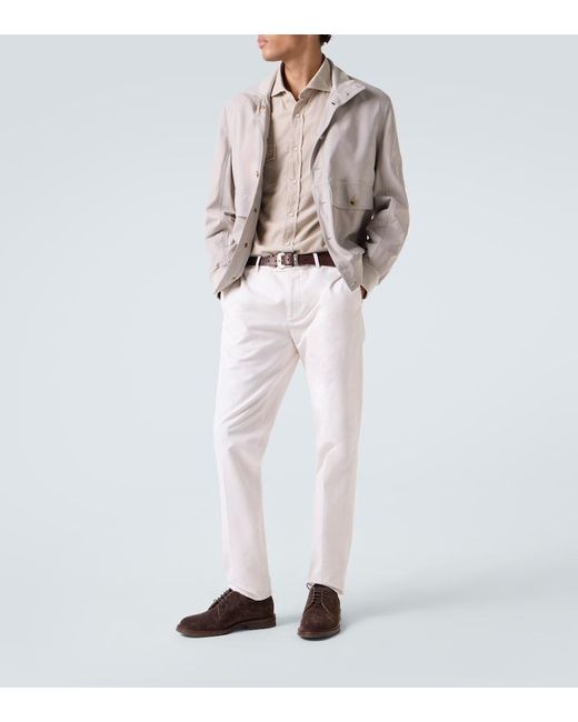 Brunello Cucinelli Natural Ls Cotton Shirt for men