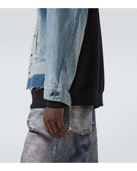 Junya Watanabe Blue X Levi's Jersey And Denim Jacket for men