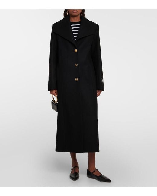 Patou Black Long Tailored Coat