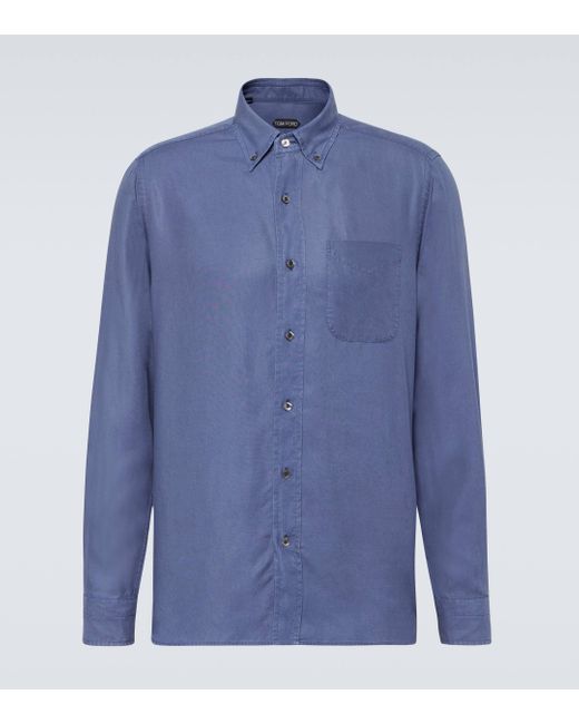 Tom Ford Blue Leisure Shirt for men