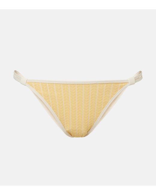 Eres White Sunscreen Striped Bikini Bottoms