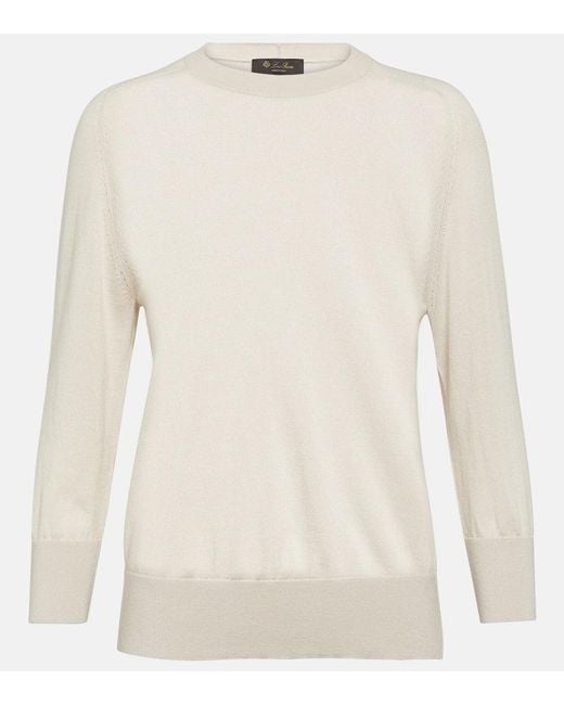 Jersey Piuma De Cachemir Loro Piana de color White