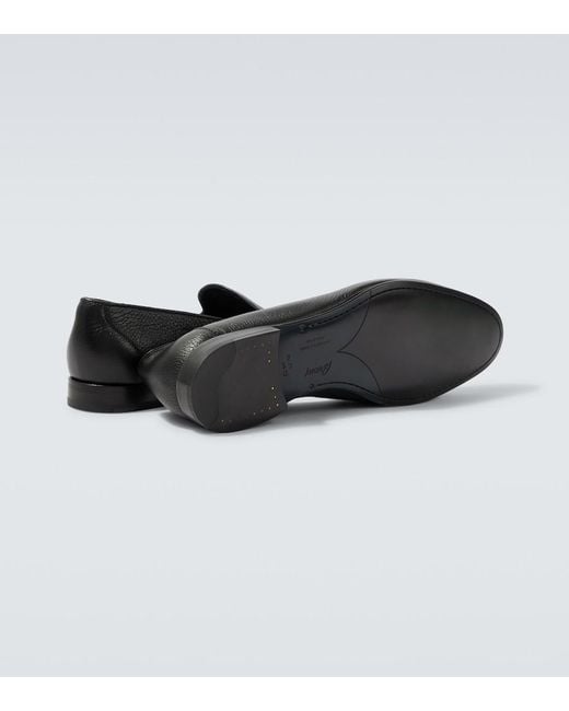Brioni Black Appia Leather Loafers for men