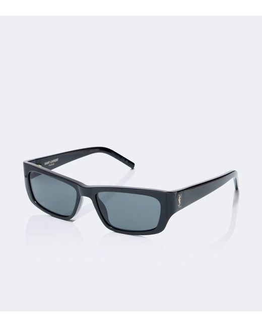 Saint Laurent Black Jazz Rectangular Sunglasses