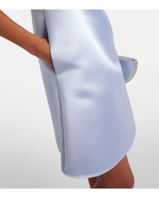 Miniabito in raso con cut-out di Nina Ricci in Blue