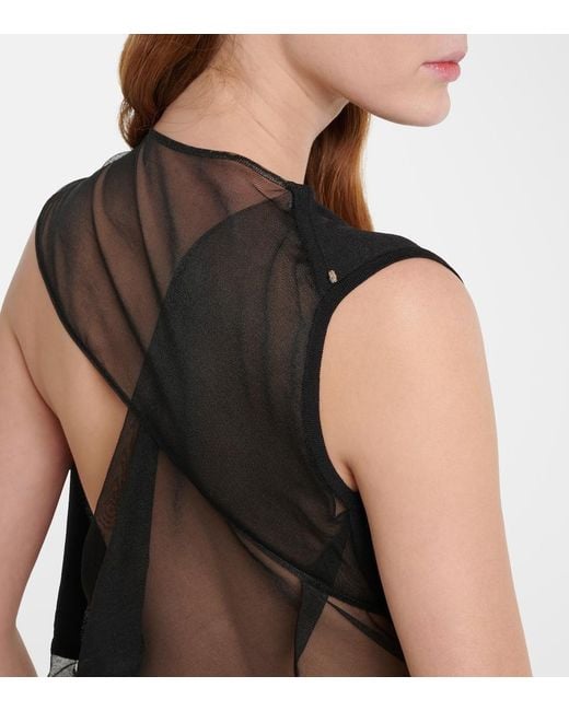 Sportmax Black Geranio Asymmetric Top