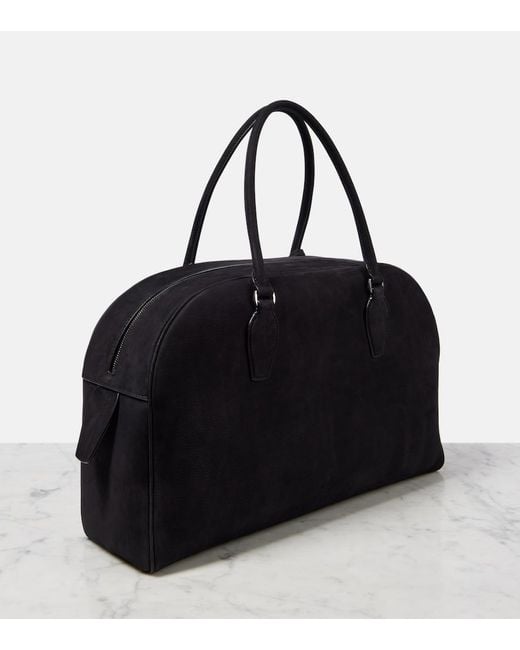 The Row Black India 15.75 Suede Tote Bag