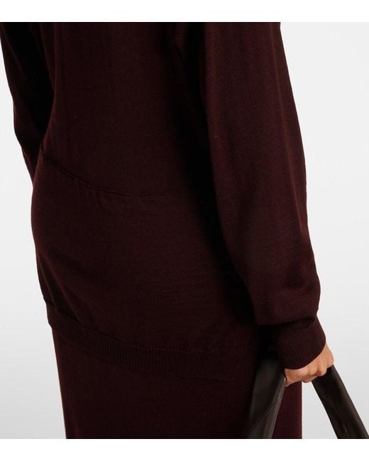Lemaire Purple Belted Sweater Dress