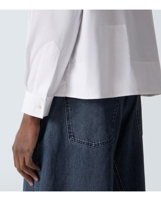 Bode White Cotton Poplin Top for men
