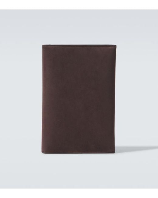 The Row Brown Leather Passport Holder for men
