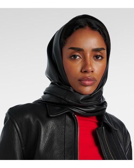 Nour Hammour Black Leather Hood