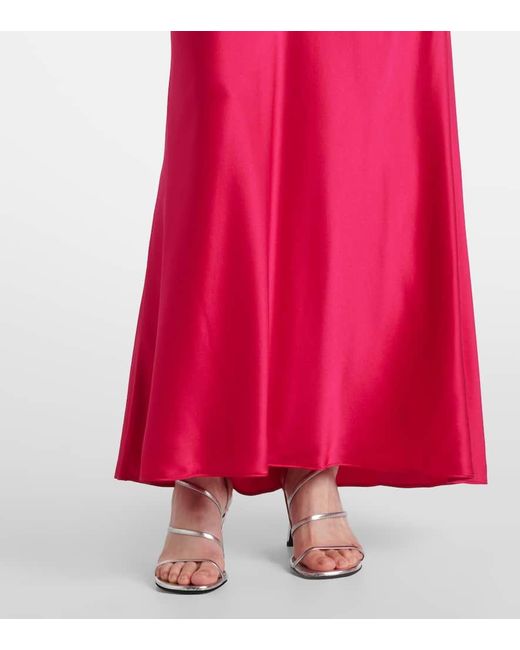 The Sei Red Maxirock Bias Aus Seidensatin