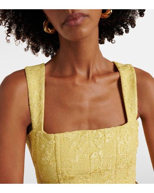 Jonathan Simkhai Yellow Jovie Jacquard Minidress