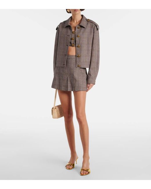 Self-Portrait Gray Jacke Aus Baumwolle Und Leinen