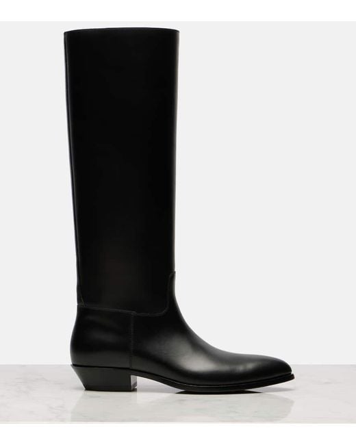 The Row Black Westernstiefel Aus Leder