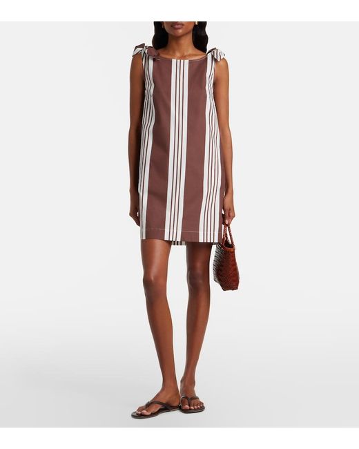 Posse Purple Rosie Striped Cotton Minidress