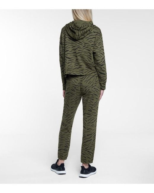 Velvet Green Roseanne Printed Cotton Hoodie