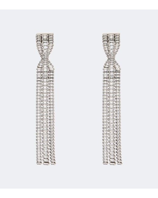 Isabel Marant White Cara Embellished Drop Earrings