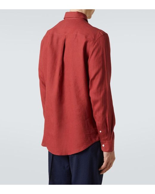 Dunhill Red Linen Shirt for men
