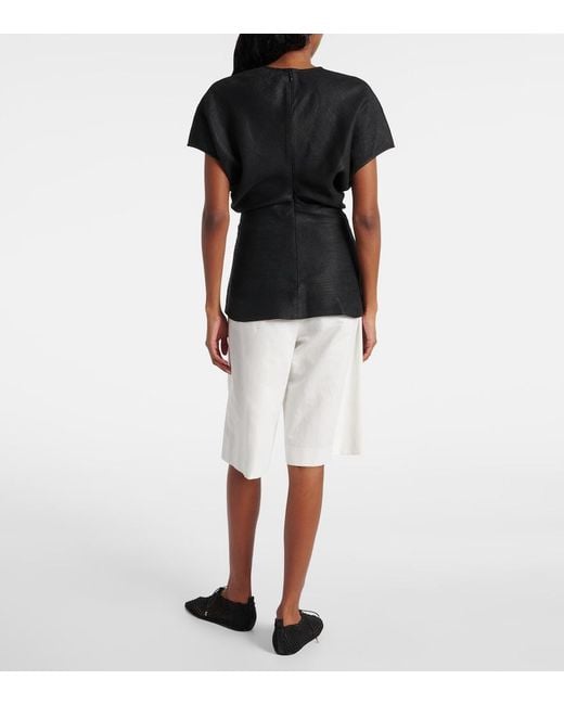 Totême Black Gathered Top