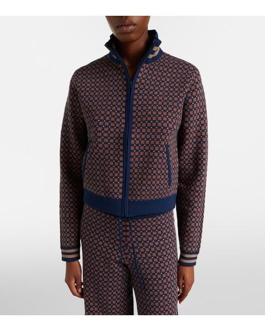 The Upside Blue Lumiere Margot Cotton-Blend Sweater