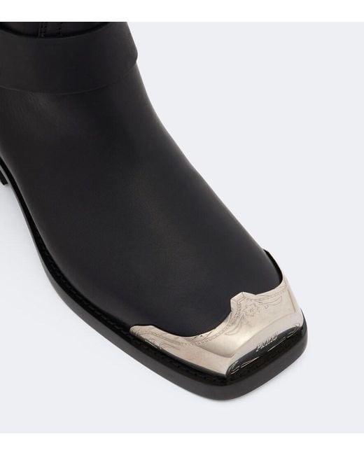 Paris Texas Black Roxy Embellished Leather Biker Boots