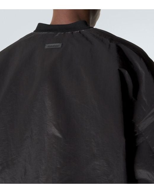 Fear Of God Black Padded Bomber Jacket for men