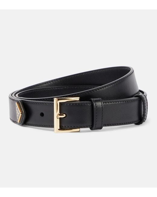 Prada Black Leather Belt