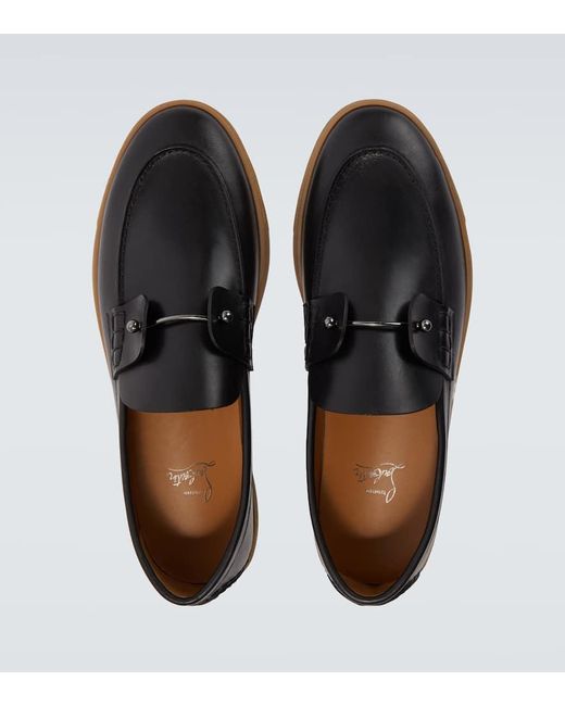 Christian Louboutin Slip-Ons Chambeliboat Aus Leder in Black für Herren