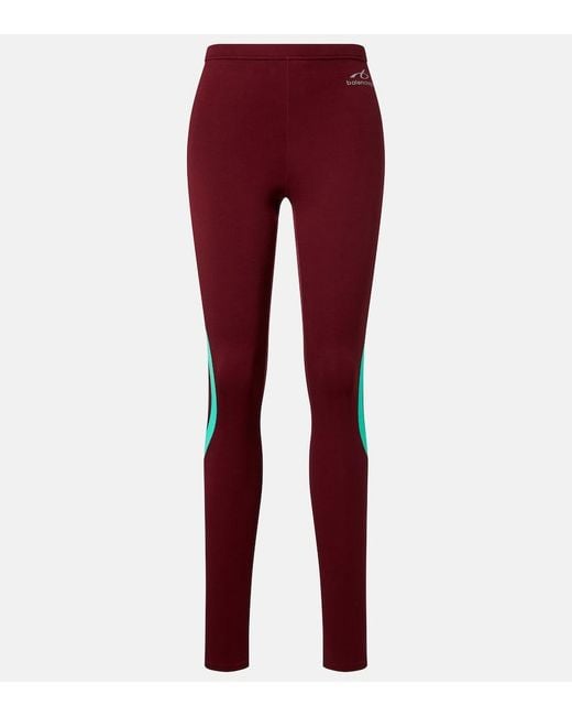 Balenciaga Red Logo Leggings
