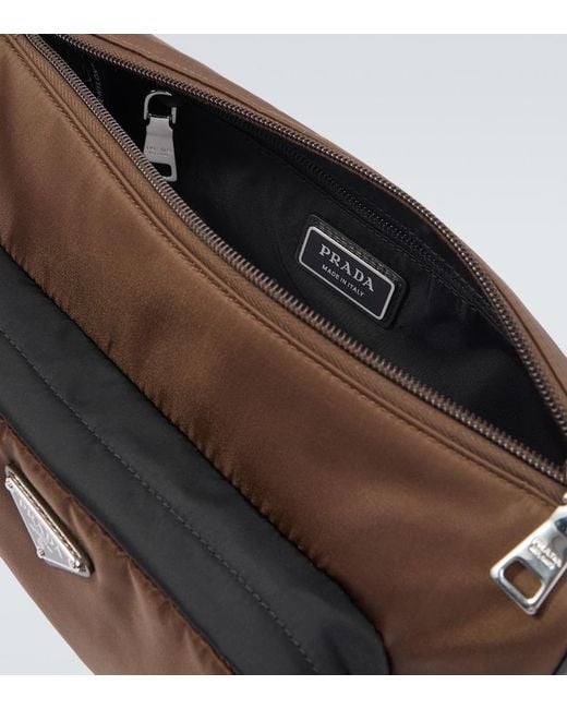 Prada Brown Re-Nylon Shoulder Bag for men