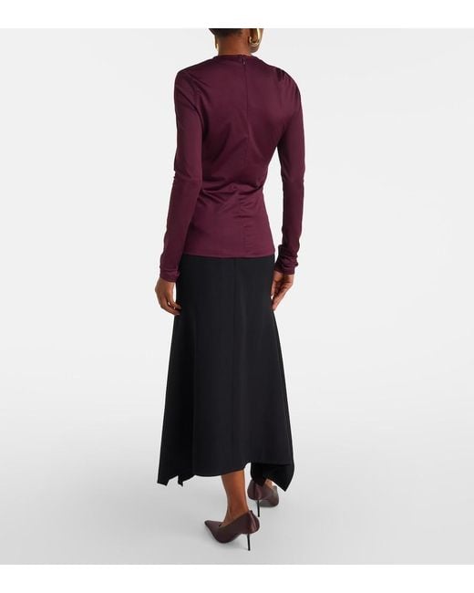 Victoria Beckham Purple Jersey Top