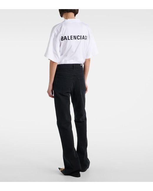 Balenciaga Black Mid-Rise Bootcut Jeans