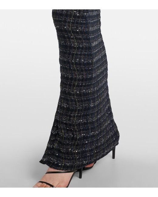 Missoni Blue Checked Lame Shirt Dress