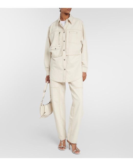 Isabel Marant White Pearl Denim Jacket