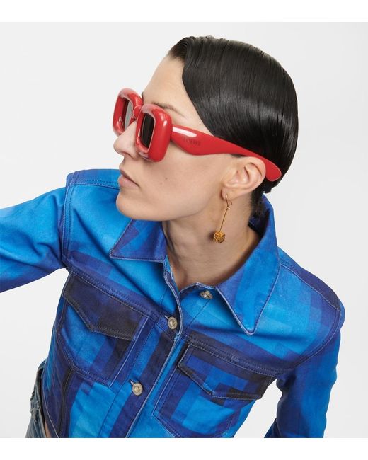 Loewe Red Inflated Square Sunglasses