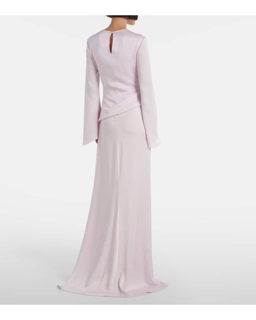 Alexander McQueen Pink Robe Aus Satin