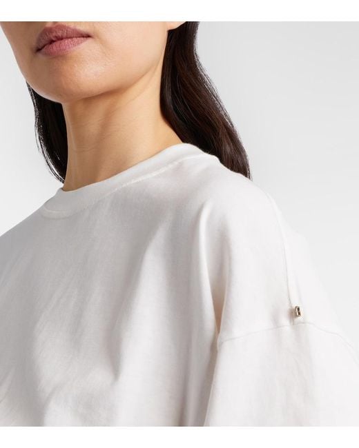 Sportmax White Fosco Cotton Jersey Top