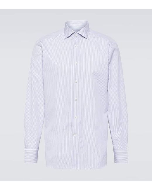 Zegna White Trofeo Cotton Oxford Shirt for men