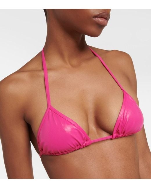 The Attico Pink Triangle Bikini