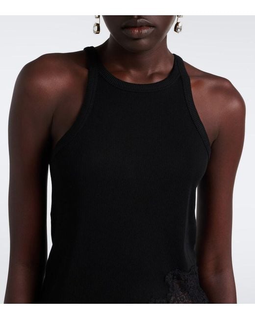 Dorothee Schumacher Black Pure Sleekness Ribbed-Knit Cotton Top