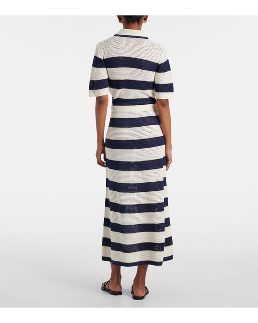 Falda Midi Bateau De Punto En Mezcla De Algodon Eres de color Blue