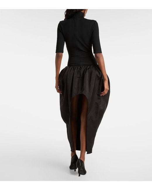 Magda Butrym Black Turtleneck Midi Dress