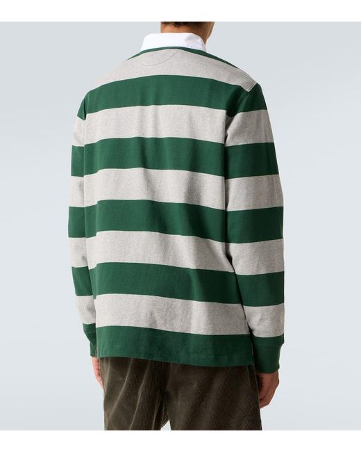 Polo Ralph Lauren Green Striped Cotton Polo Shirt for men